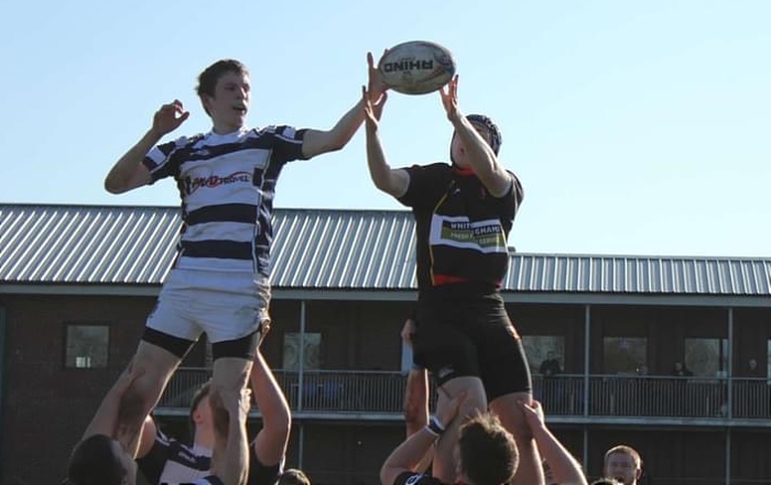Charlie wins lineout v Eccles