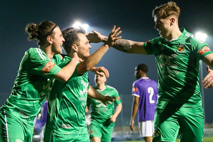 v Grantham Second-half - Nantwich goal - Sean Cooke celebrates his goal with teammates (1)v Grantham Second-half - Nantwich goal - Sean Cooke celebrates his goal with teammates (1)