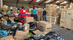 Volunteers flood to distribution centre set up for Ukraine refugees