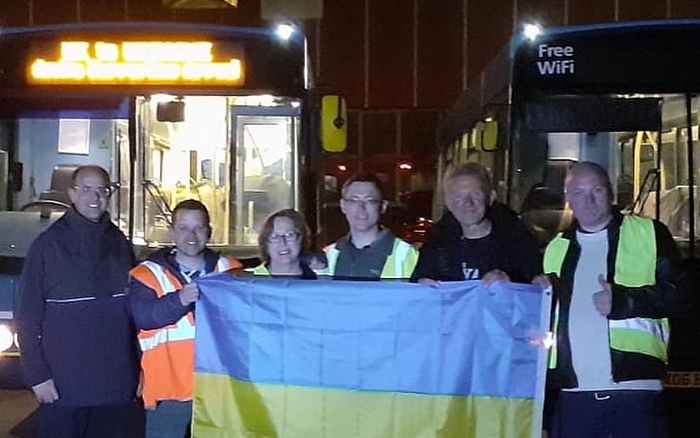 Bus drivers heading for Ukraine
