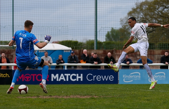 First-half v Stafford - second Nantwich goal - Man of the Match Kole Hall with his first goal for the Dabbers (1)