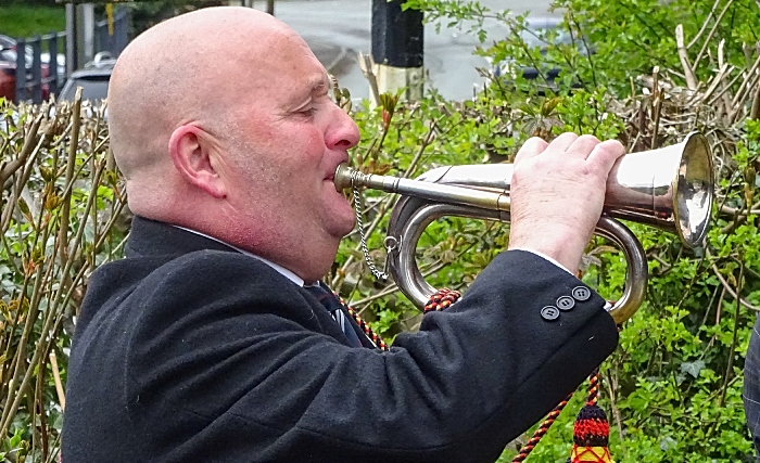 Graveside service - bugler Graham Malam plays the Last Post (1)