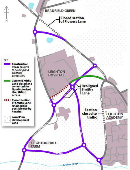 Middlewich road proposed road layout