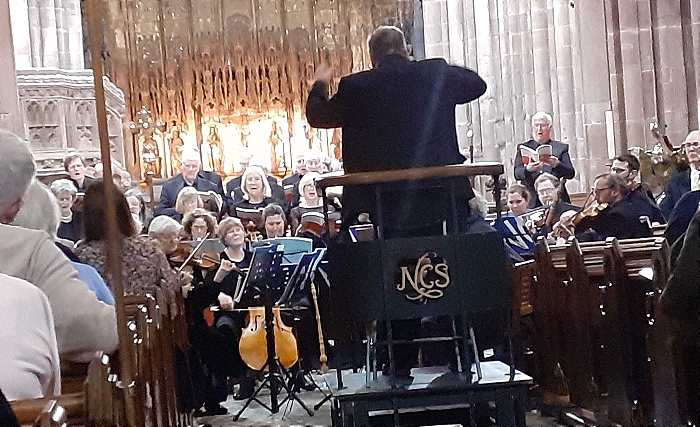 conductor John Naylor - Nantwich Choral Society in action