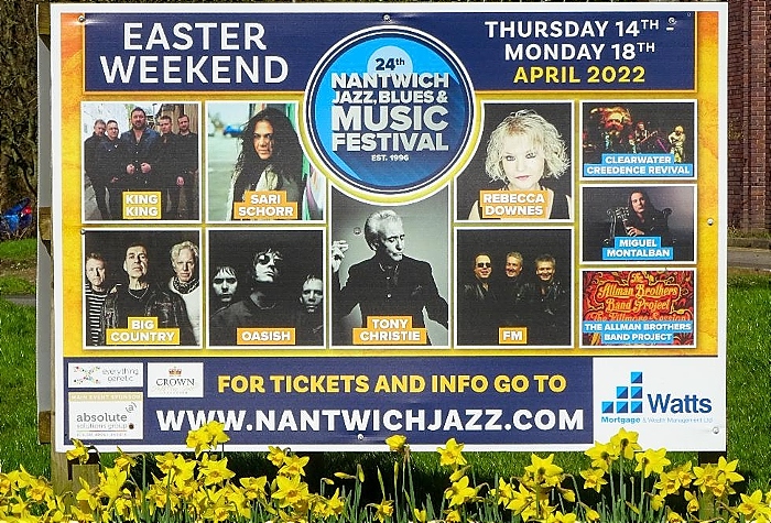 Nantwich Jazz, Blues & Music Festival 2022 - publicity board