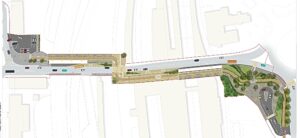 Nantwich Road Bridge Enhancement Scheme aerial masterplan