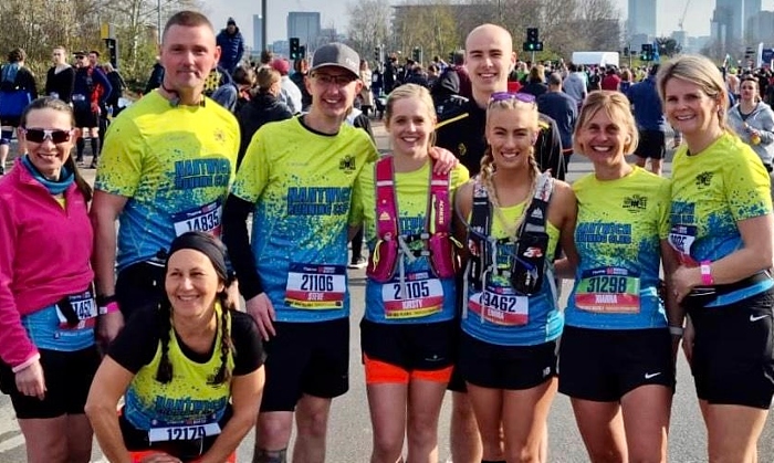 Nantwich Running Club members at Manchester Marathon