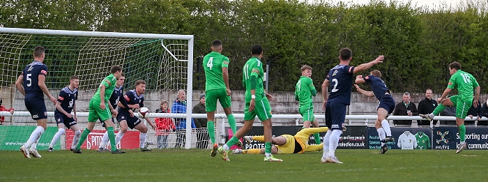 Second-half v Scarborough - second Nantwich goal - Sean Cooke rifles the ball home (1)