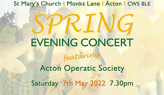 St Mary's Acton - Spring Evening Concert - Sat 7 May 2022 - poster (1)