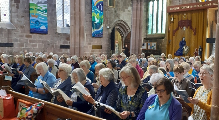 Singers across Cheshire combined their voices at a Nantwich concert to raise a sum "far beyond expectations" for the people of Ukraine.