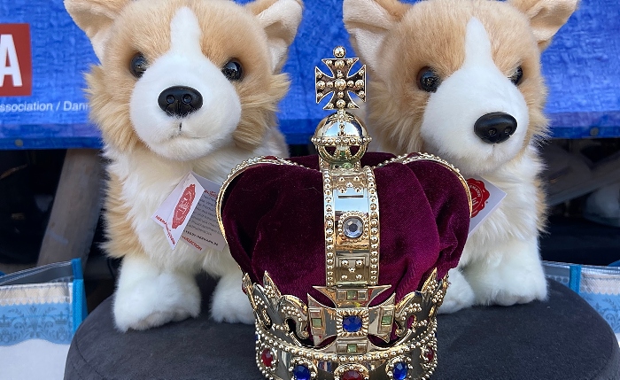Corgis and crown at Mia Boutique on Hospital Street (1)