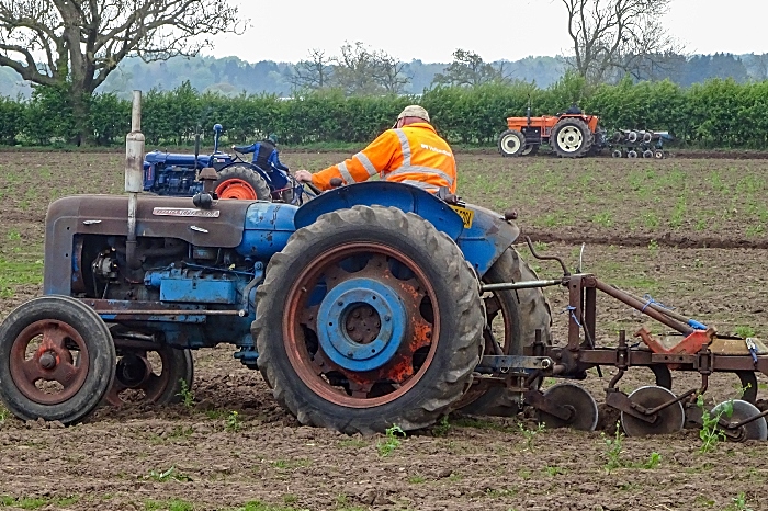 Fred Mottram and Garry Walker plough with their tractor during the ploughathon (1)