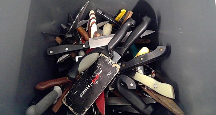 Image of knives surrendered across Holmes Chapel and Middlewich (1)