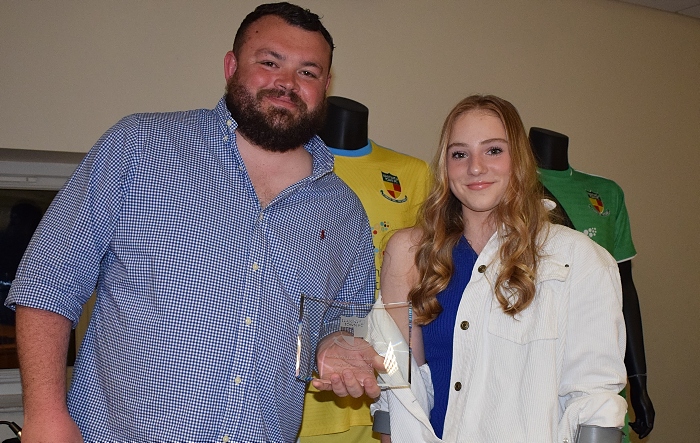 Ladies Players’ Player of the Season - Molly Tasker (right) with Ladies Manager Chris Broad (1)