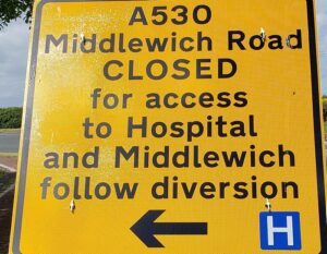 Middlewich Road sign (1)