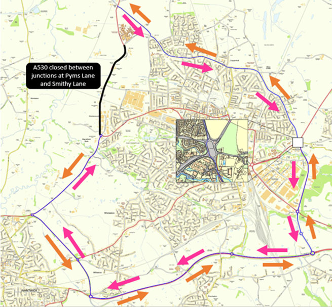 NWCP diversion routes - image courtesy of CEC