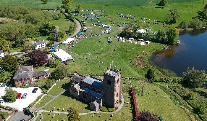 dogs - aerial shot of Marbury Merry Days - by Jonathan White