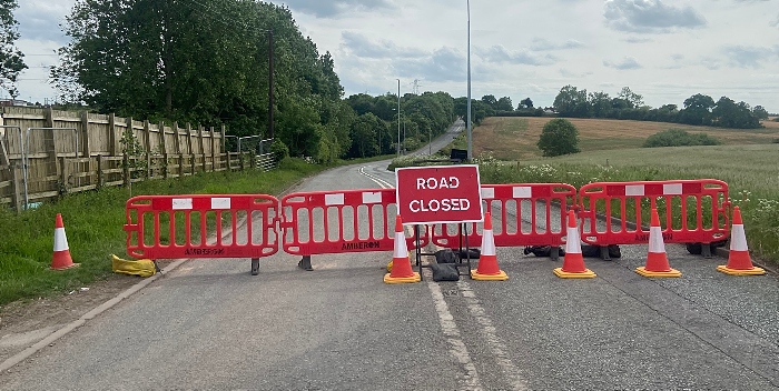 Road closed at Middlewich Road (1)