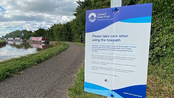 Canal & River Trust sign at Shropshire Union Canal near Nantwich Aqueduct (1)