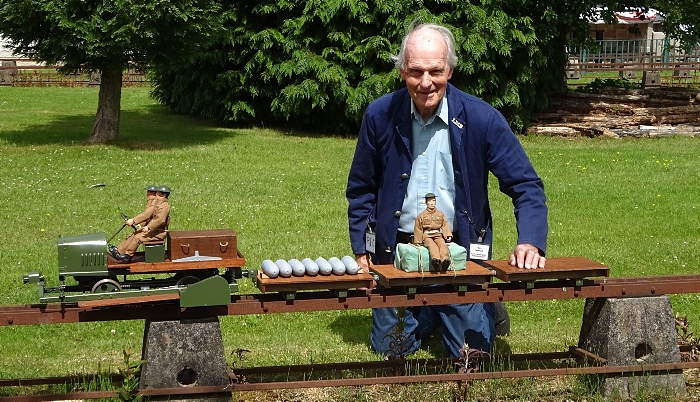 Gerald Newbrook with his Crewe Tractor at the Peacock Railway in Willaston (1)