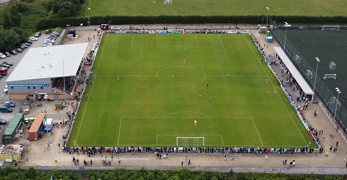 aerial view Nantwich Town v Crewe Alex July 2022