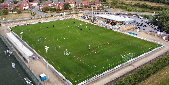 Aerial shot Swansway Stadium - Nantwich v Warrington 