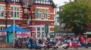 Scooter fans enjoy Smell The 2 Stroke event in Nantwich