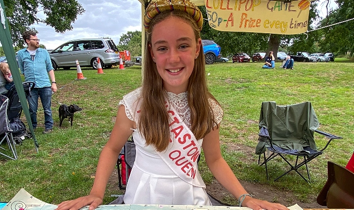 Wistaston Rose Queen Emily Edge on her fundraising stall (1)