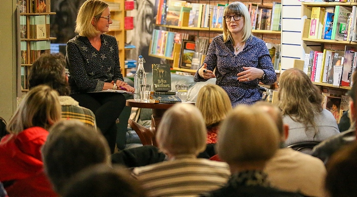 Yvette Fielding (right) with Nantwich Bookshop’s Kathryn Rush