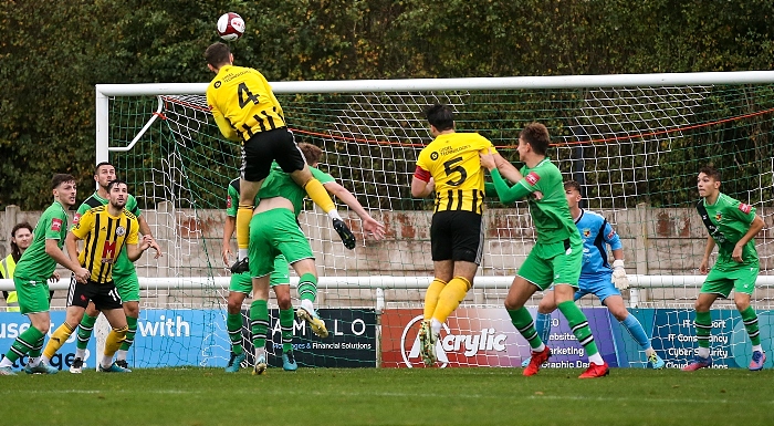 First-half - first Ashton goal - Sam Baird heads Ashton into the lead (1)
