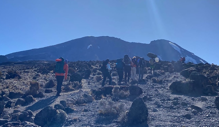 mid climb Kilimanjaro