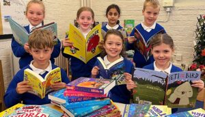 Calveley Primary Academy mini library celebrates diversity