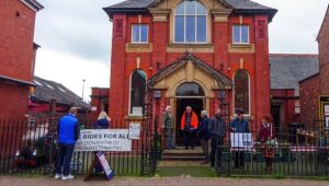 Nantwich Methodist Church during the train rides and displays (1)