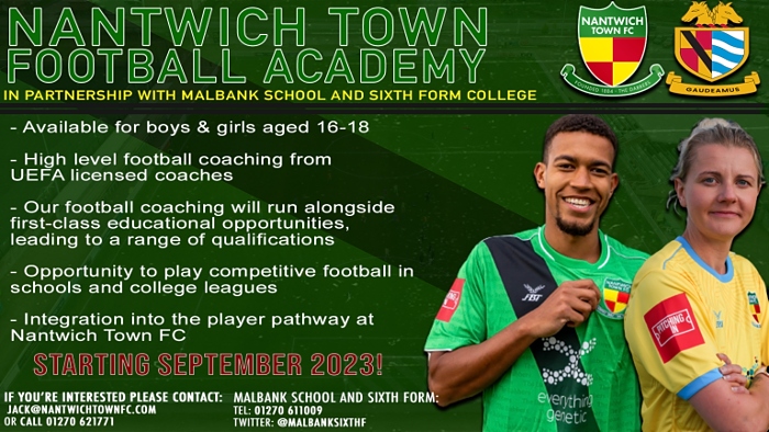 Nantwich Town and Malbank Football Academy