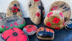 ‘Poppy pebbles’ painted in tribute to fallen in Wistaston