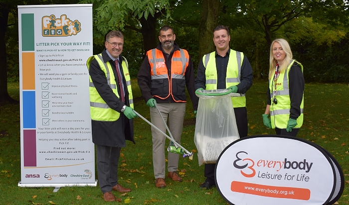 pick up litter and get active campaign in cheshire east