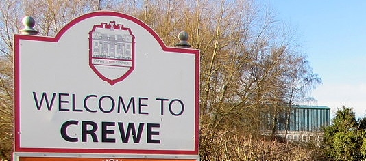 welcome to crewe road sign - by jaggery, creative commons licence