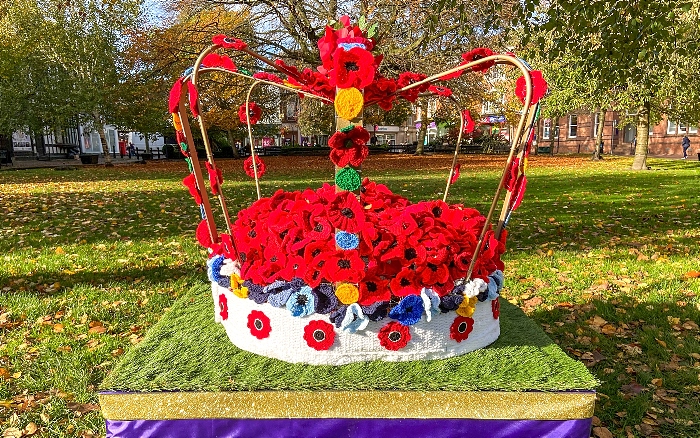 Poppy Crown on consecrated ground in front of St Mary’s Nantwich (1)