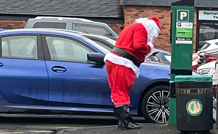 Santa charged for parking