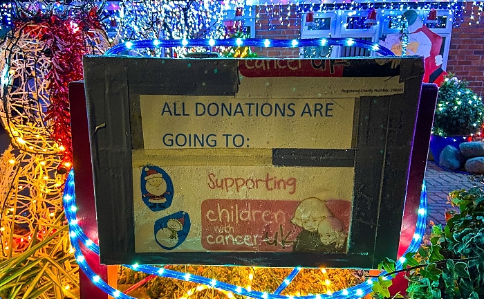Wistaston - Rope Bank Avenue - donation box for Children with Cancer UK