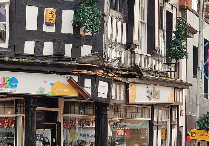 damage to Hope House charity shop
