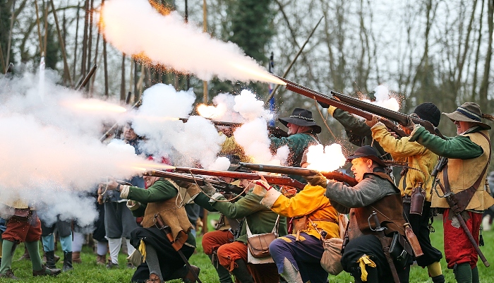 Publicity photo - musketeers fire during the battle on Mill Island (1)