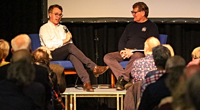 Sebastian Payne (left) talks with Steve Lawson (1)