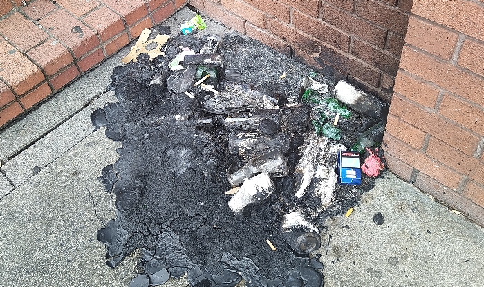 litter bin crewe town centre