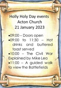 ‘Holly Holy Day’ 2023 events at St Mary’s Church, Acton