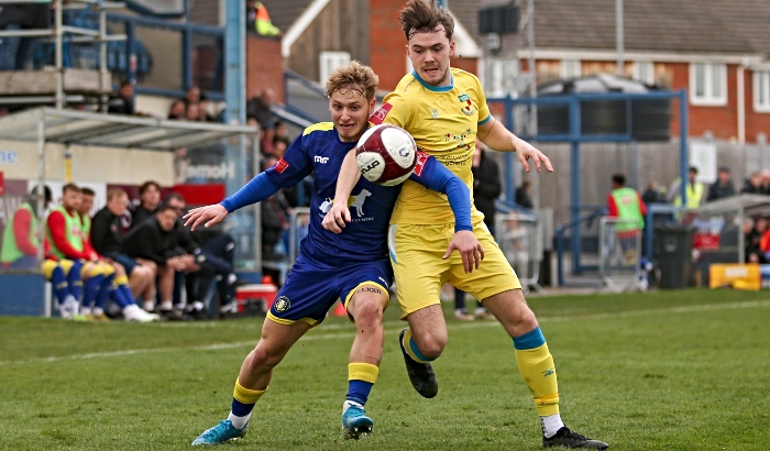 First-half - Nantwich fight for the ball (1)