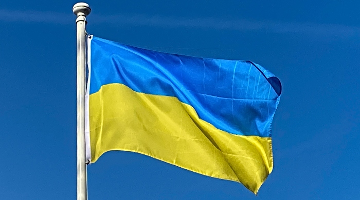 Ukrainian flag - single