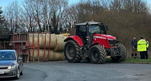 Tractor hay bale incident causes long queues in Nantwich