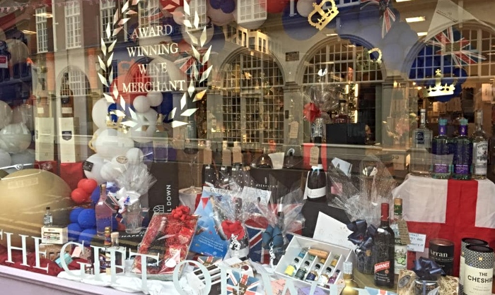 Coronation window display in Nantwich - pic by Dave Allan
