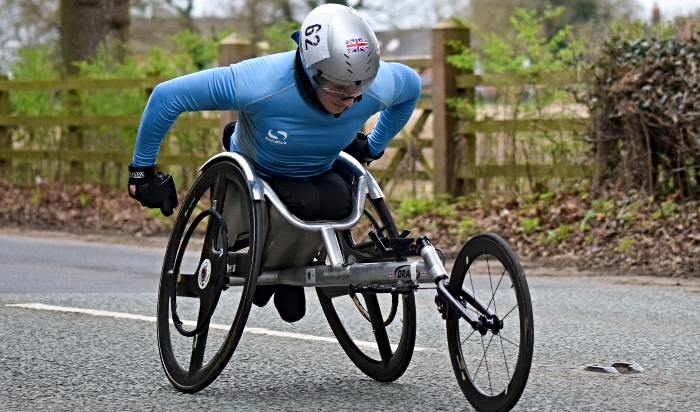Paralympics gold medallist Andrew Small MBE in the Wheelchair Race (1)